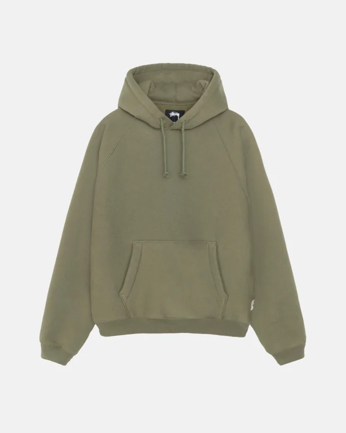 FLEECE RAGLAN OLIVE HOODIE