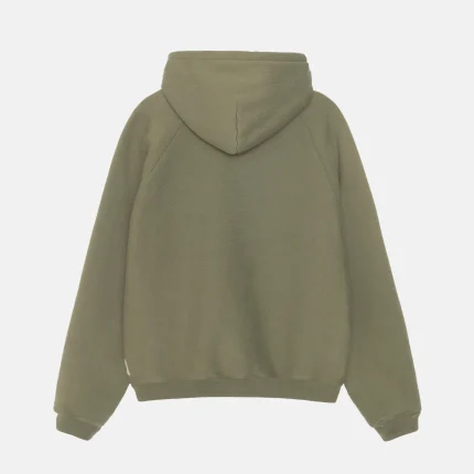 FLEECE RAGLAN OLIVE HOODIE