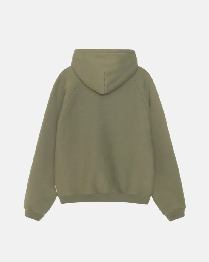 FLEECE RAGLAN OLIVE HOODIE