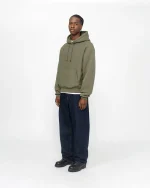 FLEECE RAGLAN OLIVE HOODIE