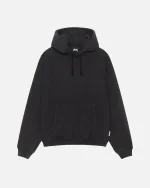 FLEECE RAGLAN WASHED BLACK HOODIE