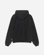 FLEECE RAGLAN WASHED BLACK HOODIE