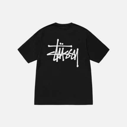 BASIC STÜSSY BLACK TEE PIGMENT DYED