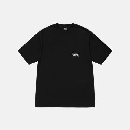 BASIC STÜSSY BLACK TEE PIGMENT DYED