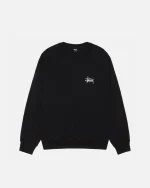 BASIC STÜSSY BLACK CREW PIGMENT DYED