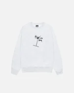 STUSSY MARTINI CREW WHITE