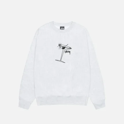 STUSSY MARTINI CREW WHITE