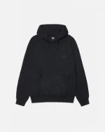 SMOOTH STOCK BLACK HOODIE PIGMENT DYED