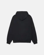 SMOOTH STOCK BLACK HOODIE PIGMENT DYED