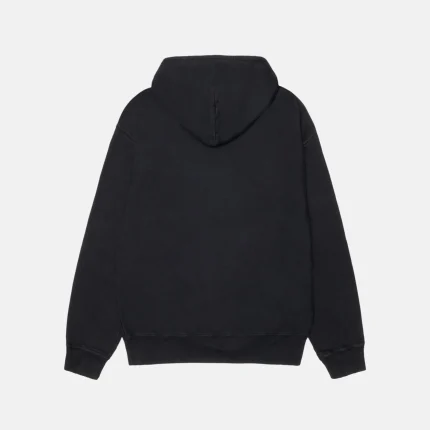 SMOOTH STOCK BLACK HOODIE PIGMENT DYED