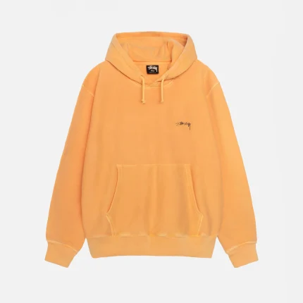 SMOOTH STOCK LIGHT ORANGE HOODIE PIGMENT DYED