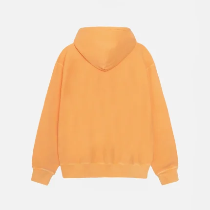 SMOOTH STOCK LIGHT ORANGE HOODIE PIGMENT DYED