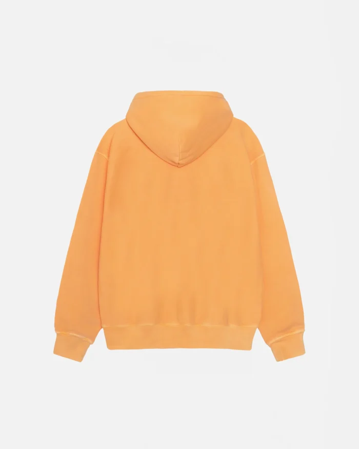 SMOOTH STOCK LIGHT ORANGE HOODIE PIGMENT DYED