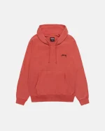 SMOOTH STOCK RED HOODIE PIGMENT DYED