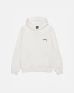 SMOOTH STOCK WHITE HOODIE PIGMENT DYED