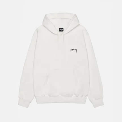 SMOOTH STOCK WHITE HOODIE PIGMENT DYED