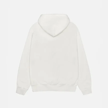 SMOOTH STOCK WHITE HOODIE PIGMENT DYED