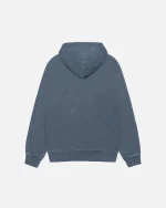 SMOOTH STOCK NAVY BLUE HOODIE PIGMENT DYED