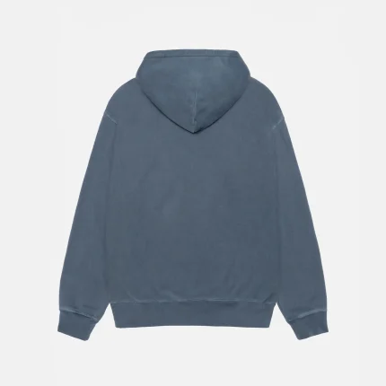 SMOOTH STOCK NAVY BLUE HOODIE PIGMENT DYED