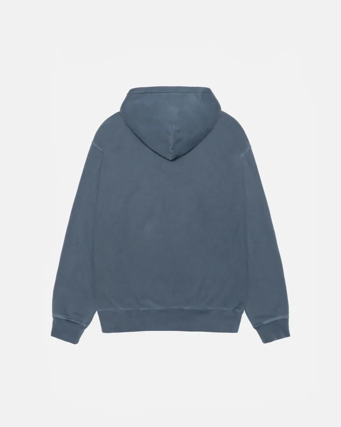 SMOOTH STOCK NAVY BLUE HOODIE PIGMENT DYED