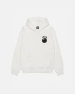 8 BALL WHITE HOODIE PIGMENT DYED