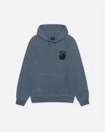 8 BALL BLUE HOODIE PIGMENT DYED