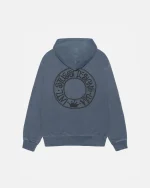 BUANA ZIP NAVY BLUE HOODIE PIGMENT DYED