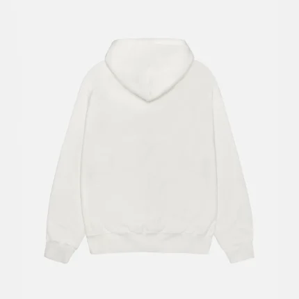 SMOOTH STOCK WHITE ZIP HOODIE PIGMENT DYED