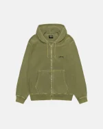 SMOOTH STOCK ZIP HOODIE PIGMENT DYED