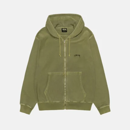 SMOOTH STOCK ZIP HOODIE PIGMENT DYED