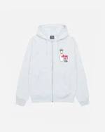 KINGPIN ZIP WHITE HOODIE