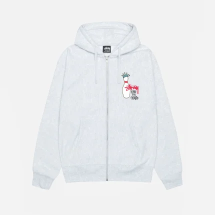 KINGPIN ZIP WHITE HOODIE