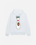 KINGPIN ZIP WHITE HOODIE