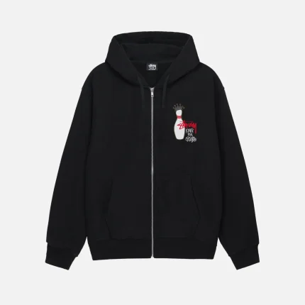 KINGPIN ZIP BLACK HOODIE