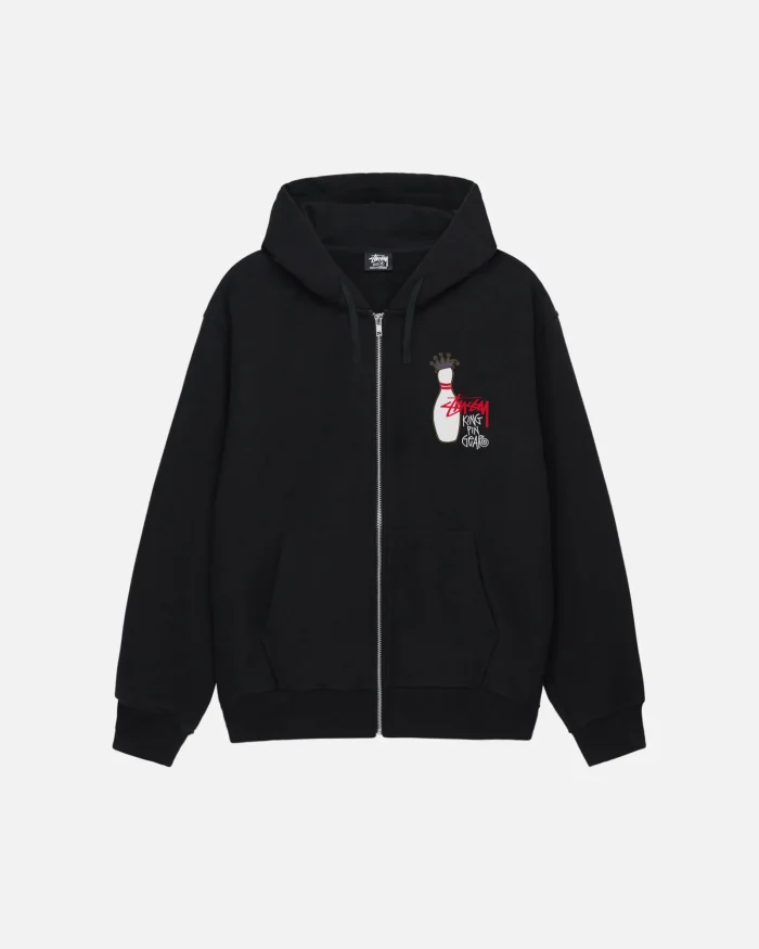 KINGPIN ZIP BLACK HOODIE