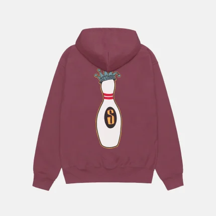 KINGPIN ZIP MAROON HOODIE