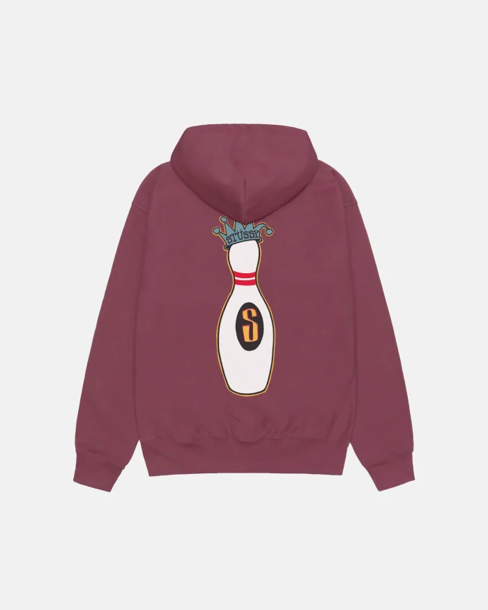 KINGPIN ZIP MAROON HOODIE