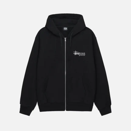 SUPERIOR QUALITY BLACK ZIP HOODIE