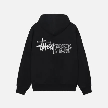 SUPERIOR QUALITY BLACK ZIP HOODIE