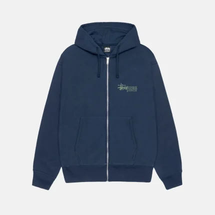 SUPERIOR QUALITY BLUE ZIP HOODIE