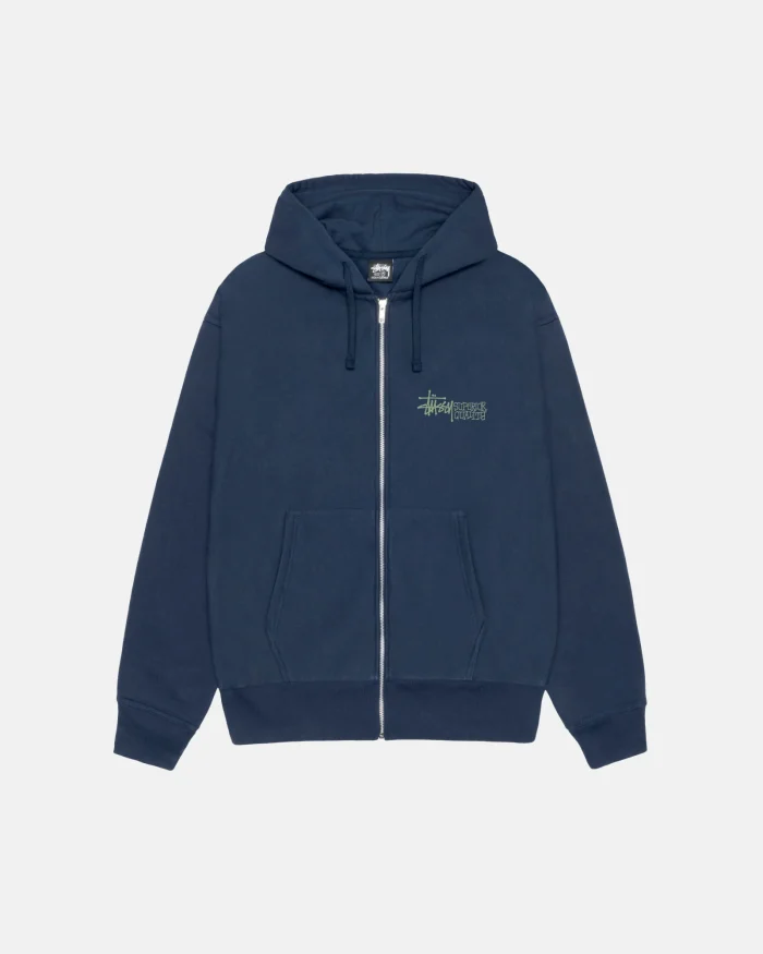 SUPERIOR QUALITY BLUE ZIP HOODIE