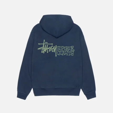 SUPERIOR QUALITY BLUE ZIP HOODIE