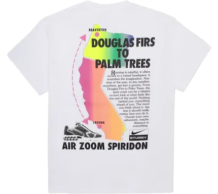 Nike x Stussy Air Zoom Spiridon Douglas Firs To Palm Trees T-shirt